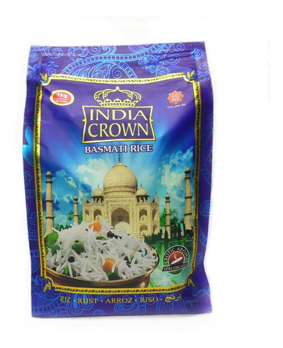 Imagen 1 de 3 de Arroz Basmati India Crown X 1 Kg