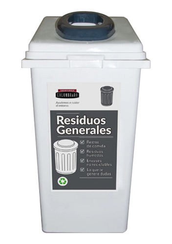 Recipiente Reciclado/basura Colombraro  Adosables 60 Lts