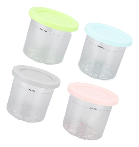 Lata Para Hacer Helados, 4 Piezas, Latas De Plástico De Repu