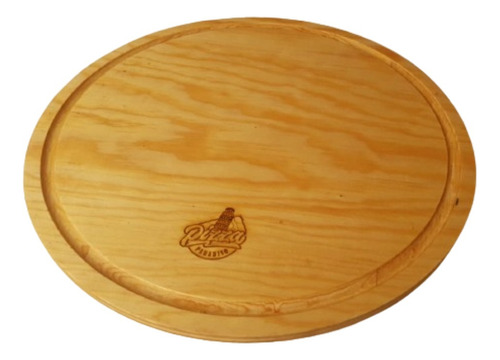 Set 10 Tabla Madera Arte Pizza 25cm C/ranura Y C/log Gratis!