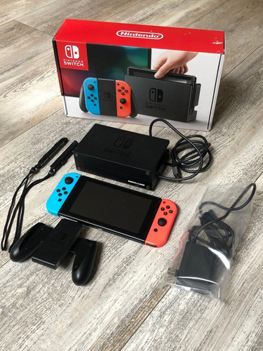 Nintendo Switch Neón 32gb Impecable, Hora De Uso