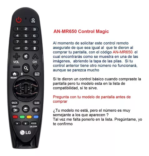 An-mr650 Control Remoto Magic Original Pantallas LG 2016