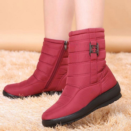 Imagen 8 de 9 de Conjunto De Botas Cortas De Mujer Abrigadas E Impermeables