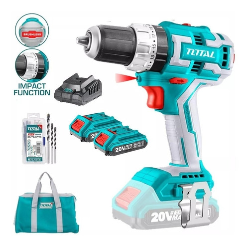 Taladro Percutor Brushless 1/2 20v Total Tidli20608