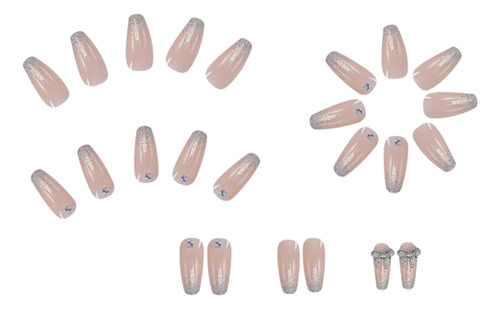 Uñas Postizas Pegamento De Uñas Postizas Decoradas Color Zk020