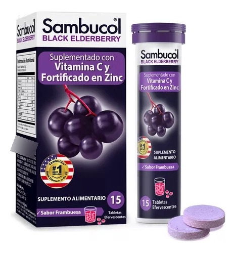 Sambucol - Vitamina C + Zinc 15 Tabletas Efervescentes