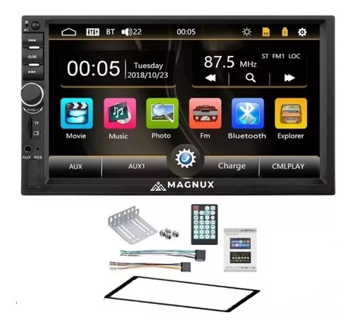 Radio Carro Mp5 Pantalla Tactil Bluetooth 7 Gratis Marco