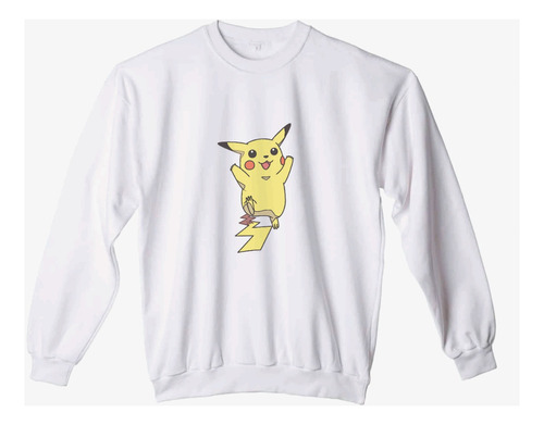 Buzo Pikachu Pokemon Adulto Unisex Cuello Redondo #4