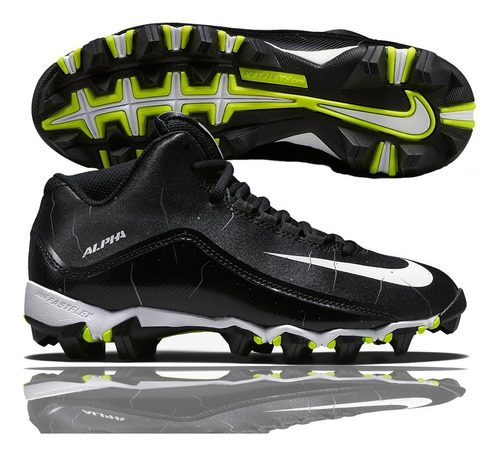 Botines De Fútbol Americano Negros Nike Alpha Talla 43