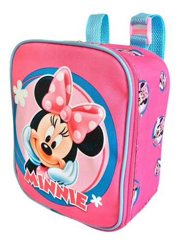 Imagem 7 de 10 de Kit Mochila Infantil Minnie Mouse Lisa M Rodinhas Menina F5