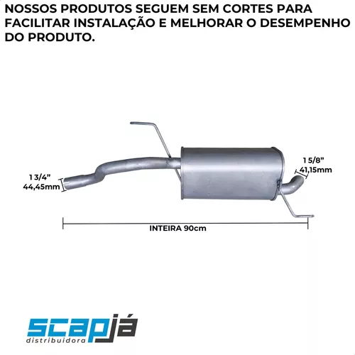 Kit Escapamento Tubo Silencioso Corsa Classic 1.0 2015