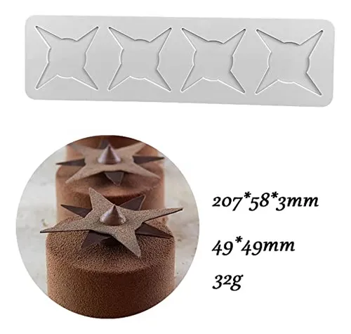 Molde De Encaje Para Fondant Con Hojas Huecas En 3d, Múltipl