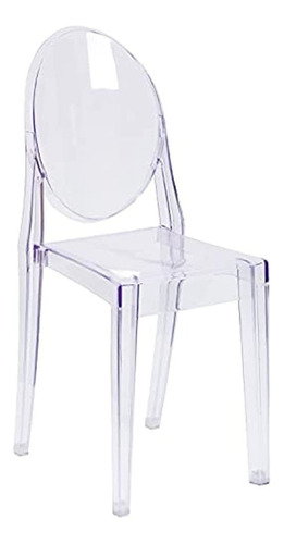 Flash Furniture Ghost Side Chair En Cristal Transparente