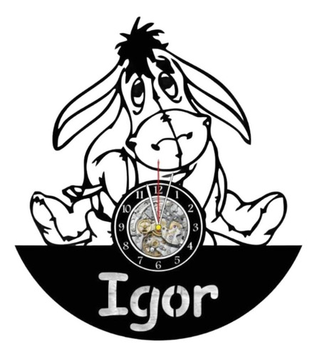 Reloj Corte Laser 0142 Disney Igor Eeyore