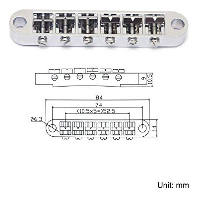 Puente Guitarra Elctrica Metallor Tune-o-matic Para Sg Les P