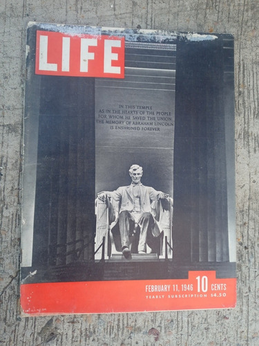 Revista Life 11/2/1946 Vol.20 N.6 Abraham Lincoln 