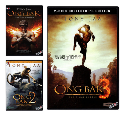 Ong Bak 1 2 3 Trilogia Tony Jaa Paquete 3 Peliculas Dvd