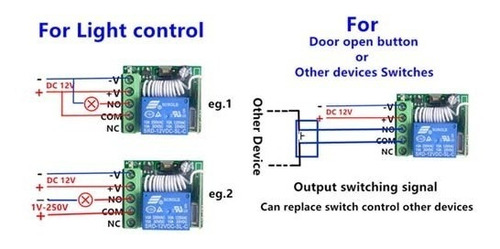 Imagen 3 de 5 de Interruptor Inalambrico Rf 433mhz 12v 10a Control Remoto