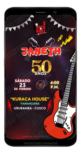 Invitacion Rock Mujer