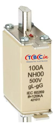 Fusible Acr Tipo Nt/nh Tamaño 01 100 Amp 120ka/50ka  Tbcin