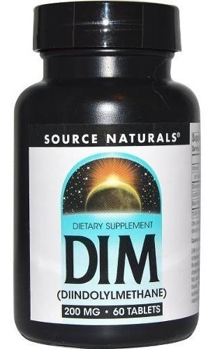 Dim (diindolilmetano) 200 mg 60 tabletas, sabor neutro de Source Naturals