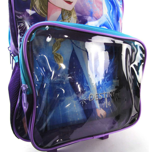 Imagem 7 de 10 de Mochila De Rodinha Frozen Lancheira E Estojo Dermiwil 37391