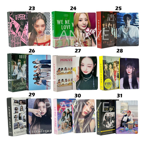 K-pop Caja 55 Cartas Fotográficas Bts Black Pink Twice 