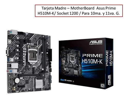 Tarjeta Madre - Mainboard Socket 1200 Procesador 10ma Y 11va