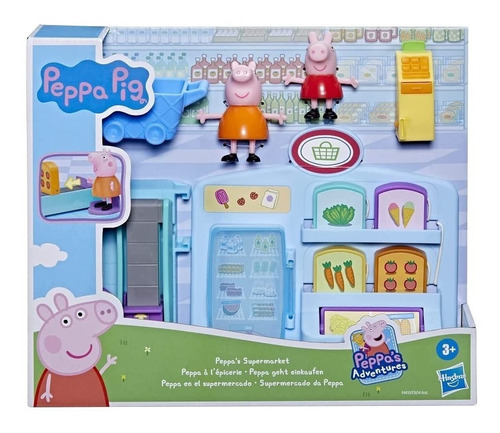 Peppa Pig Y Mama Paseo En El Supermercado Figura +accesorios