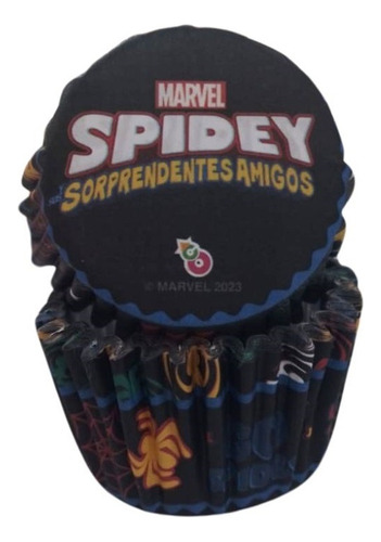 Pirotin De Papel Para Cupcakes - Spidey Hombre Araña X 25