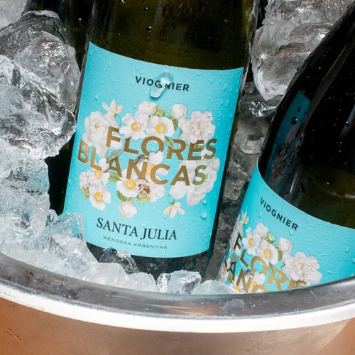 Imagen 2 de 5 de Vino Santa Julia Flores Blancas Viognier Bco 750ml Caja X 6