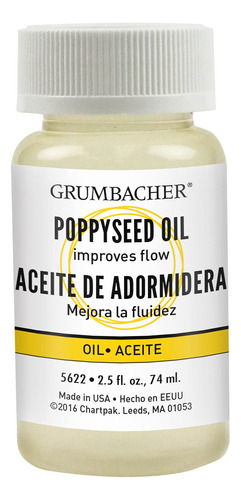 Grumbacher Poppyseed Aceite Medio, 2  1/2 oz. Jar,  5622