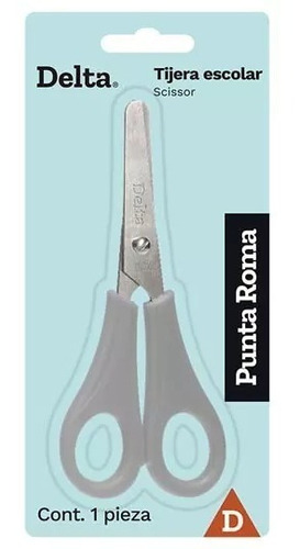 Tijera Barrilito D10 Delta Escolar Acero Inox Punta Roma /v