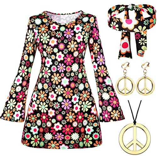 Conjunto De Disfraz Hippie De 70 Y 80 Mujeres, Atuendo ...