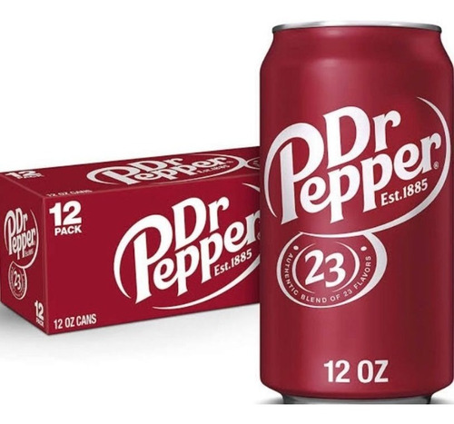 Dr Pepper Est. 1885 Pack 12 12fl Oz 355ml Americano