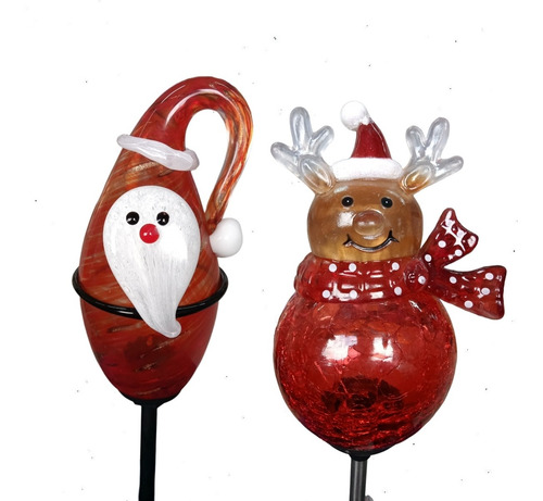 Estaca De Navidad Luz Led Solar Diferentes Figuras Holiday