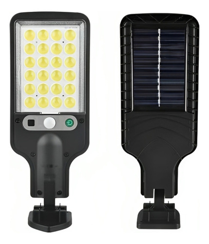 Mini Luminária Solar Refletore Parede 180w Sensor E Controle Cor Da Carcaça Preto 144 Cob Cor Da Luz Branco-frio 3.7v