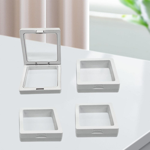 4 Vitrina De Marco Flotante 3d De 4 Uds Para Collar De