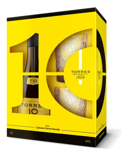 Brandy Especial Torres 10 700ml C/vasos Torres