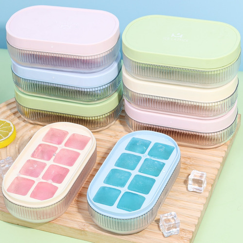Bandeja Para Cubitos De Hielo De 8 Rejillas, Caja De Hielo D