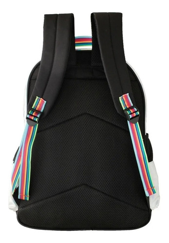 Imagem 8 de 10 de Mochila Juvenil Now United Prata Holográfica Costas Notebook