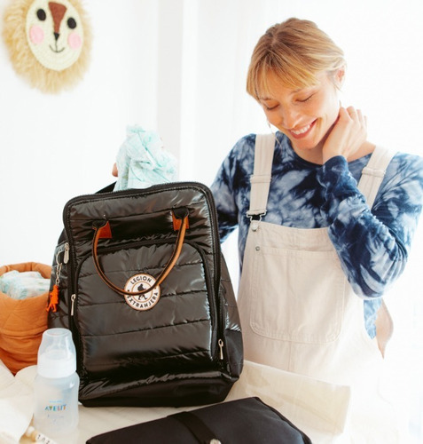 Imagen 6 de 10 de Mochila Baby Bag Patagonia Diamond Negro Legion Extranjera