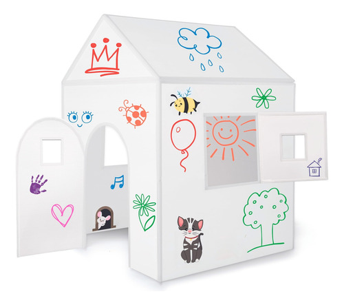 Casa De Juego Lavable Para Niños - Pinta Una Y Otra Vez -