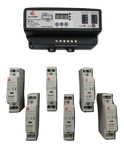Selector Canalizador Automatico C/voltim + 6 Contactor 2x25a