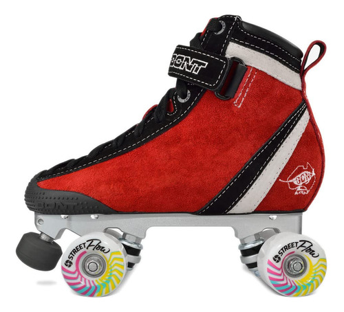 Bont Parkstar Siren - Patines Profesionales De Gamuza Roja .