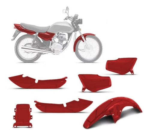 Kit Plástico Carenagem Honda Titan Cg 125 95 Á 99