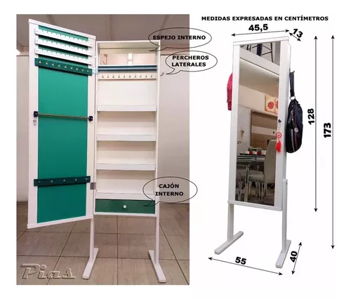 Fernapet Espejo Joyero Organizador Madera Mdp 11440