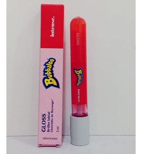 Gloss Labial Vermelho Morango Intense Bubbaloo O Boticario