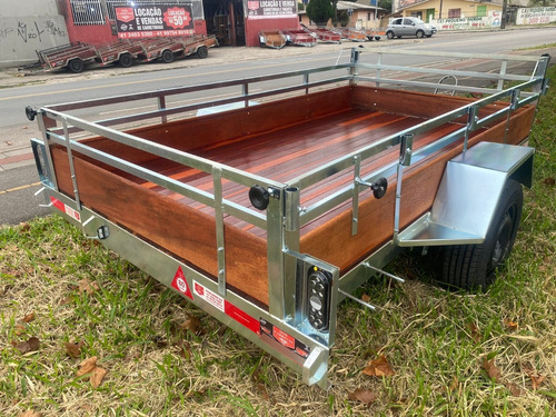 Carretinha Nova Completa Estrutura Reforçada 1,40 X 2,50