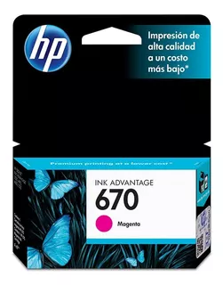 Cartucho Tinta Hp 670 Magenta Deskjet Ink Advantage 3525